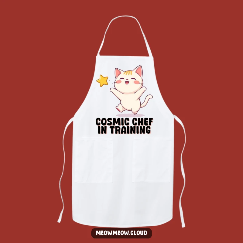 Funny Happy Cat Twinkling Star Apron: Cook with Cosmic Cheer, A Funny Gift!