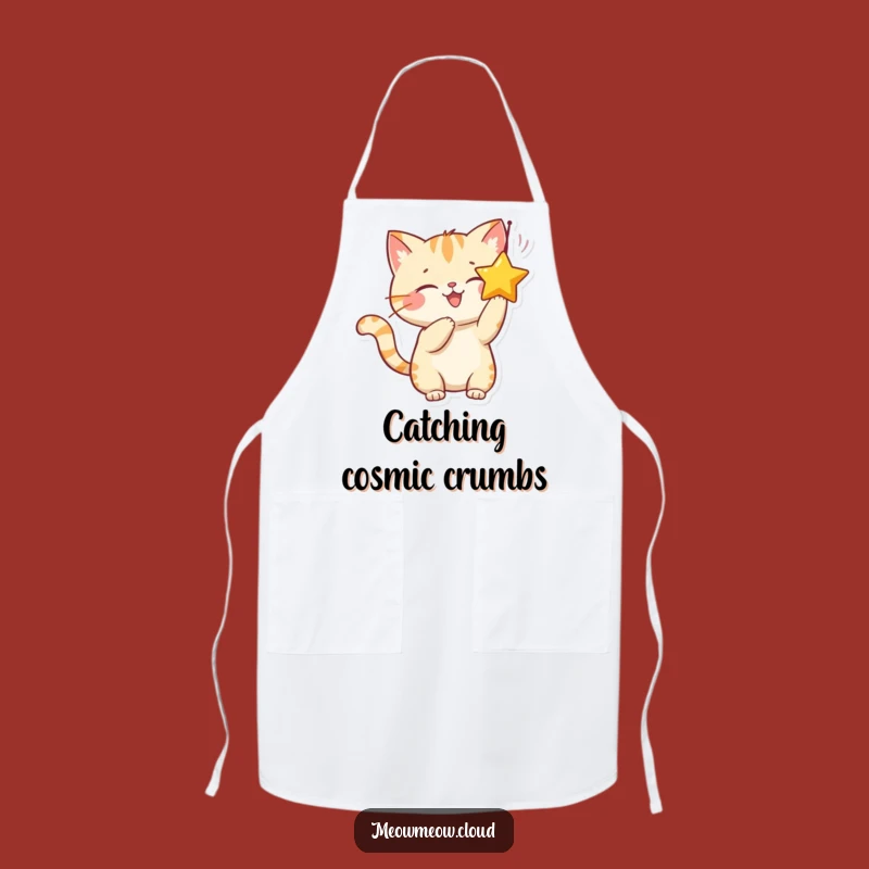 Funny Cat Batting Star Apron: Cook in Style & Humor