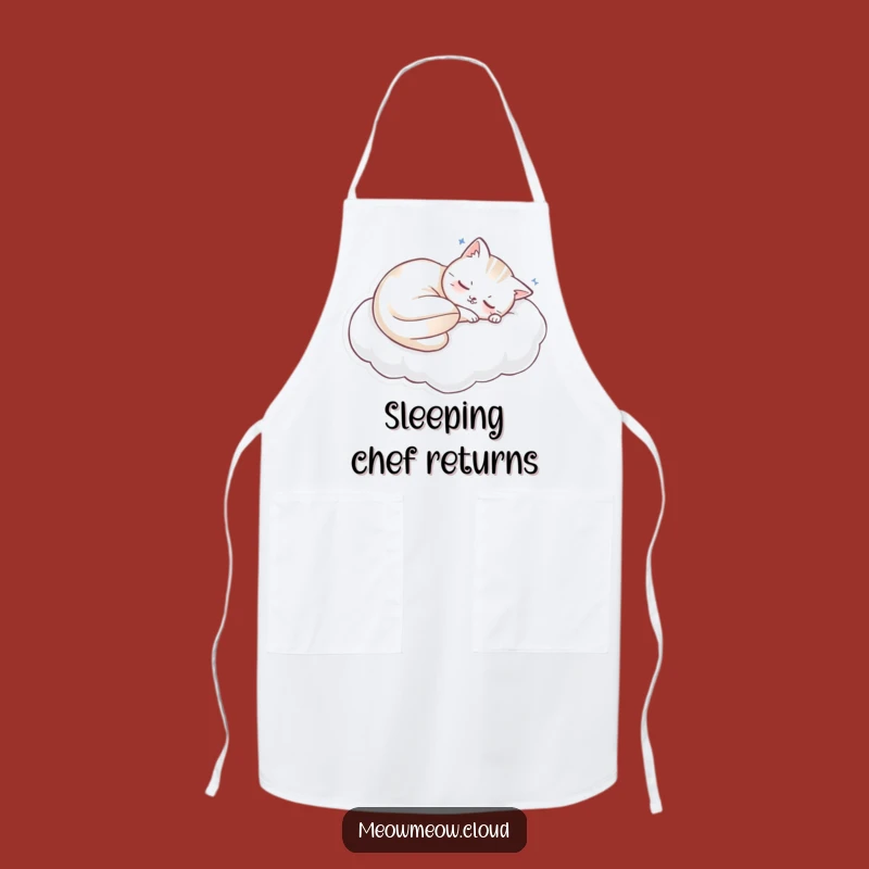 Funny Cat Cloud Apron: Cook with Calm and Comfort!