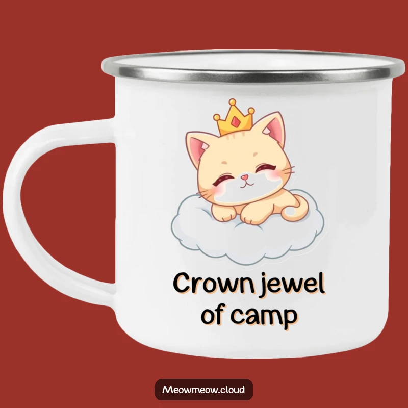 Funny Royal Cat Camping Mug: Majestic Sips, Perfect Funny Gift!