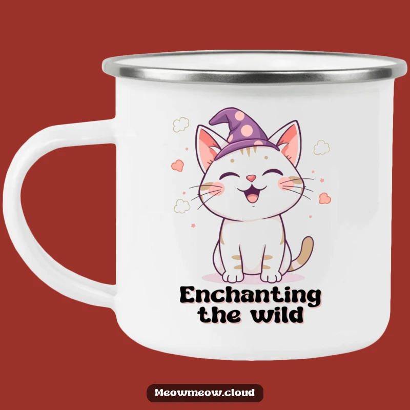 Funny Wizard Cat Camping Mug: Magical Brews for Enchanting Outdoor Adventures