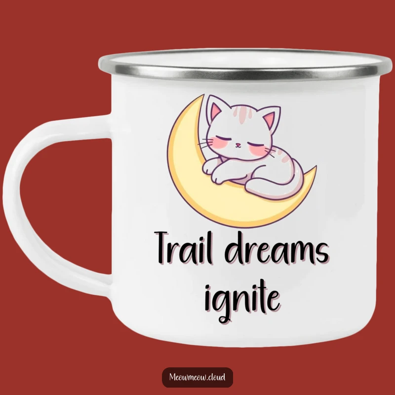 Funny Cat Moon Nap Camping Mug: Dreamy Sips Under the Stars