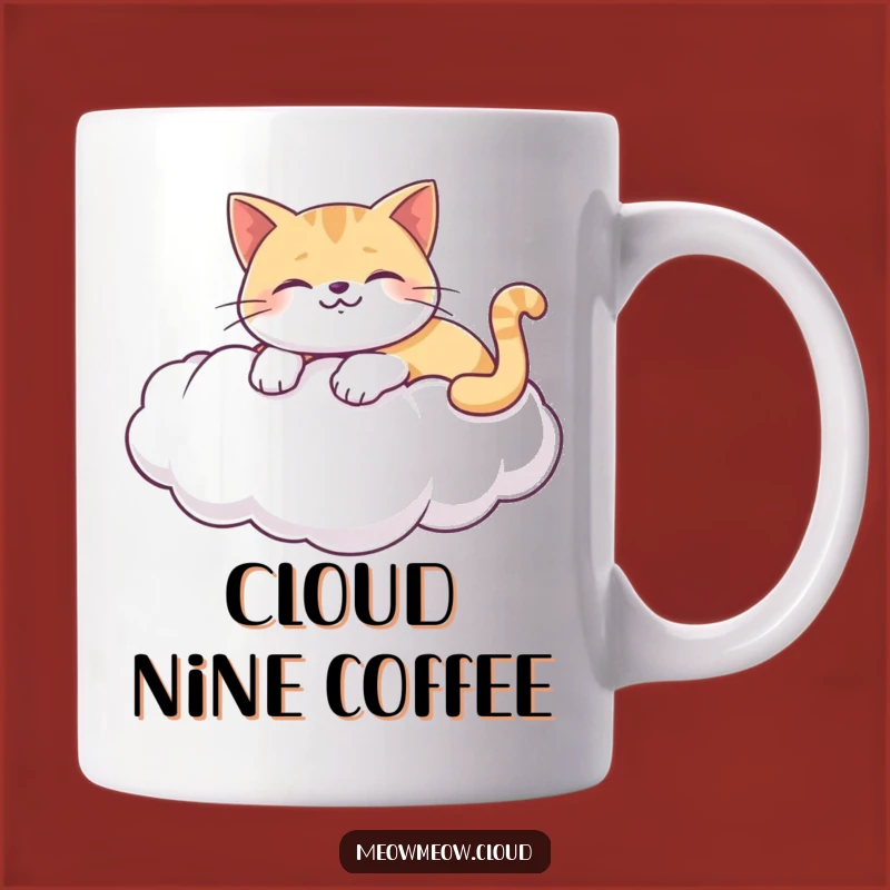 Funny Cat Cloud Mug: Happy Lounger, Relaxing Funny Gift