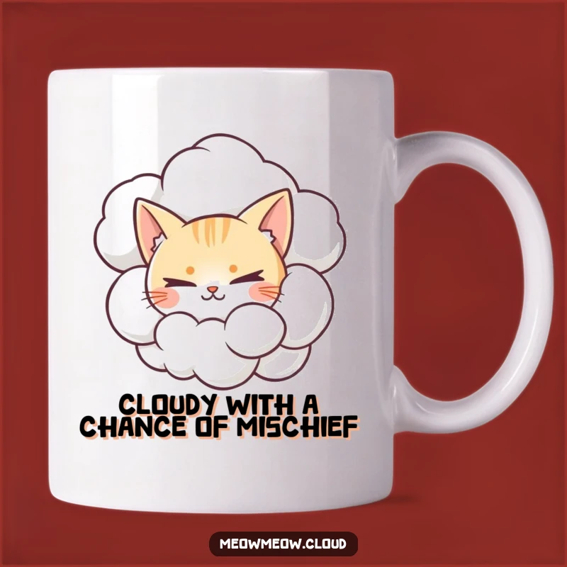 Funny Mischievous Cat Cumulonimbus Mug, The Perfect Funny Gift for Cat Lovers