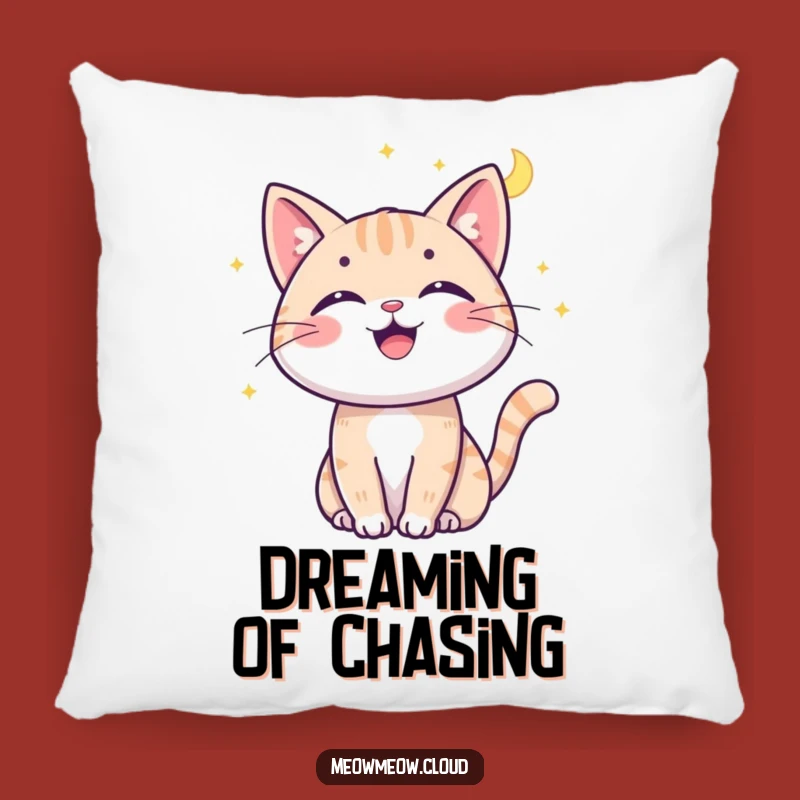 Funny Cat Moonbeam Pillow - Cozy Kitty Play Decor