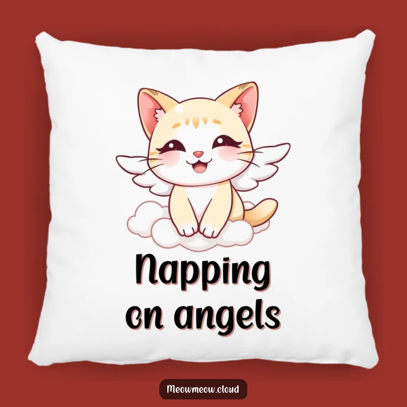 Funny Angel Cat Pillow: Heavenly Comfort and Gentle Dreams Assured