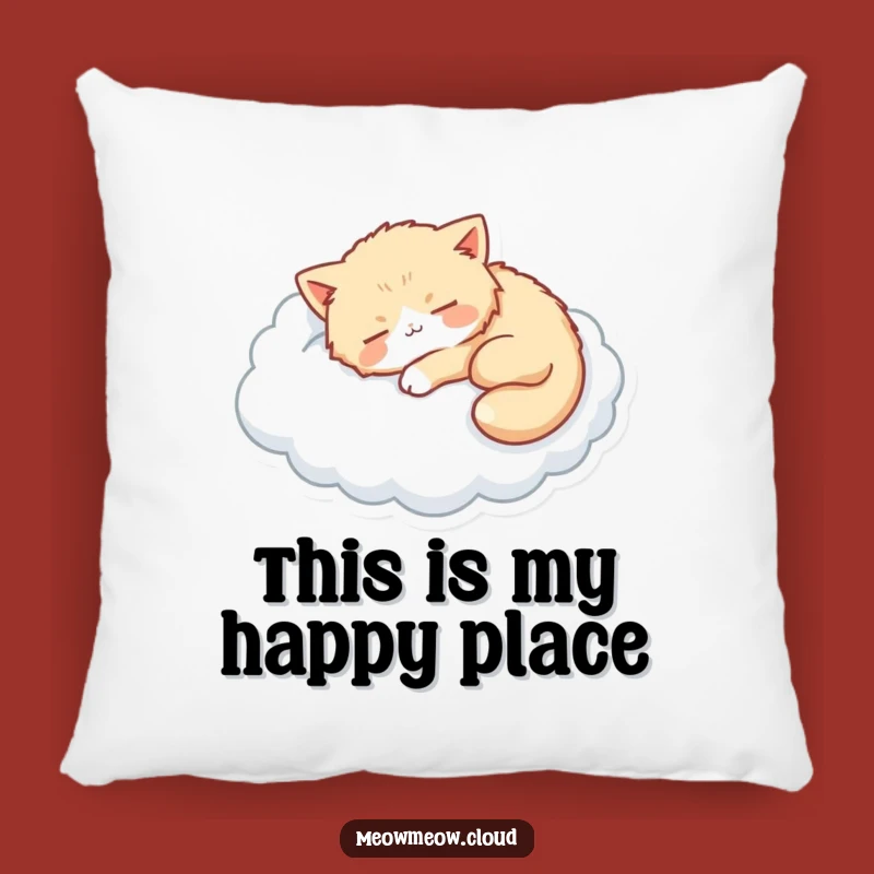 Funny Cat Cloud Nap Pillow - Comfy & Cute Sleepytime Accent