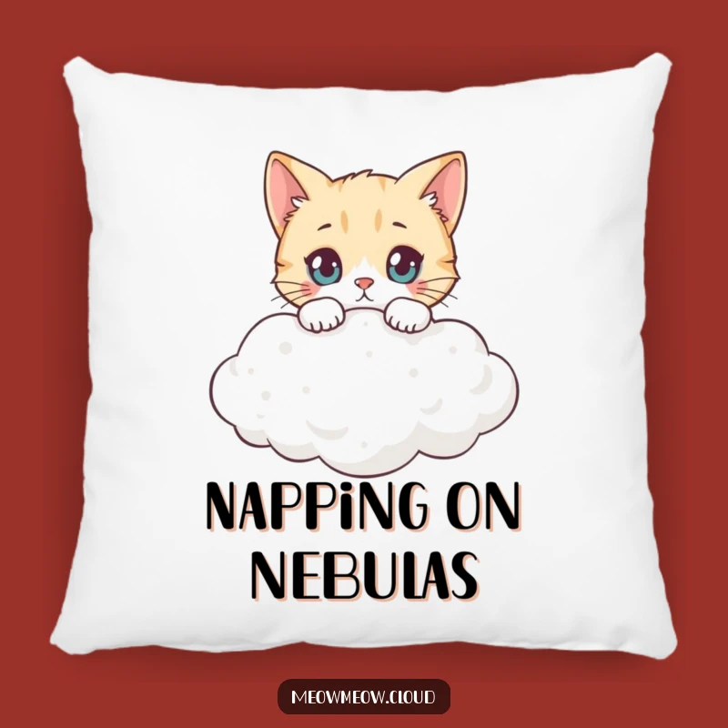 Funny Cat Cloud Pillow: Cozy Dreams with a Curious Cat!