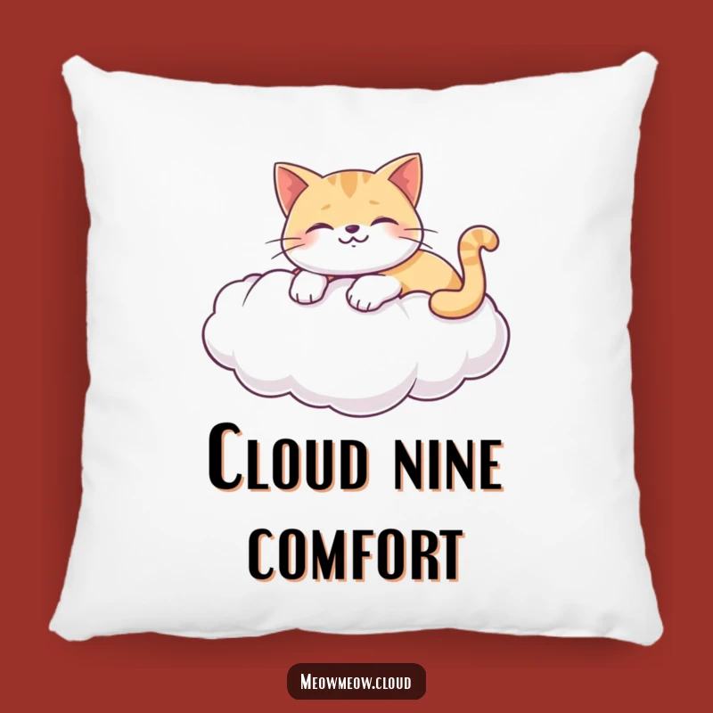 Funny Cat Cloud Pillow: Happy Lounger Comfort, Cozy Funny Gift Accent