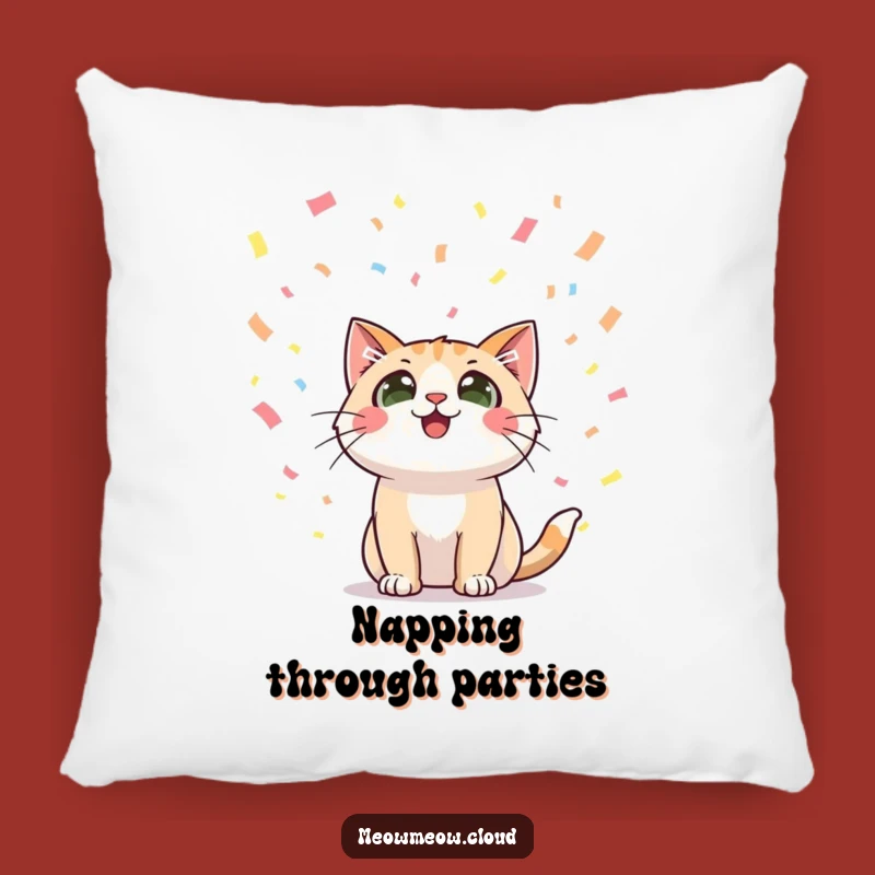 Funny Cat Confetti Pillow: Cozy Comfort for Festive Moments