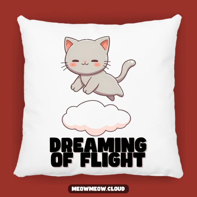 Funny Gray Cat Pillow - Cozy Cloud Jumper Cushion Gift