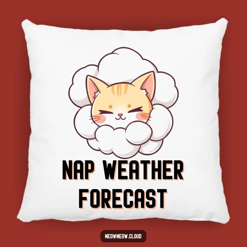 Funny Mischievous Cat Pillow, Cozy Cumulonimbus Cushion, Perfect Funny Gift