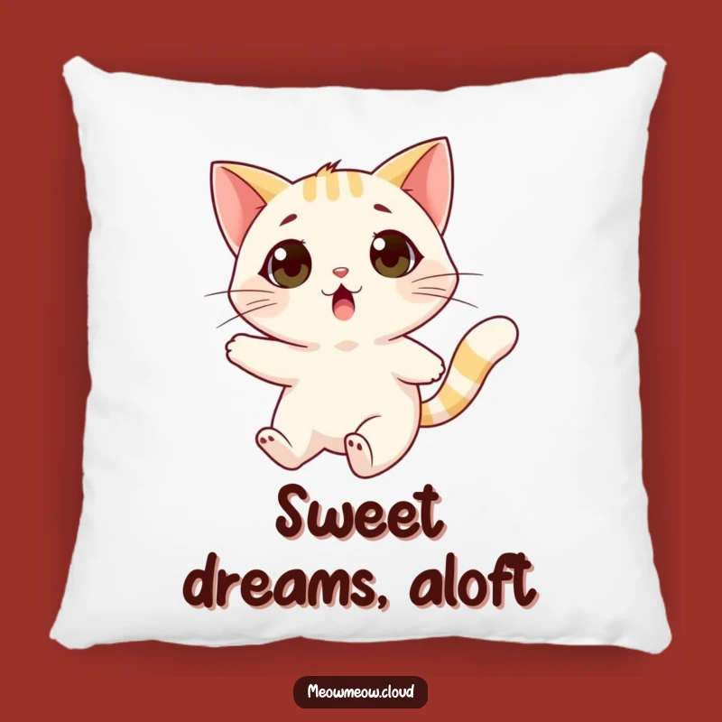 Funny Surprised Cat Pillow: Cozy Wind Gust Comfort for Cat Lovers