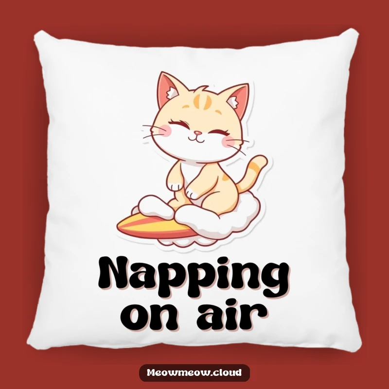 Soft Funny Winking Cat Cloud Surfer Pillow: Comfy Coolness with a Wink