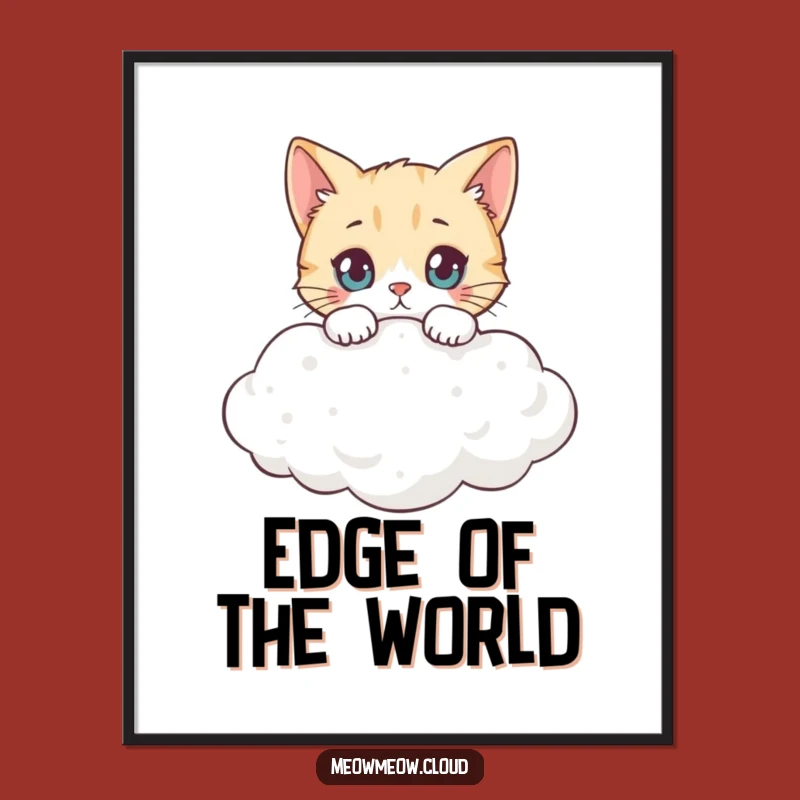Funny Cat Cloud Digital Art: Instant Whimsy for Your Walls!