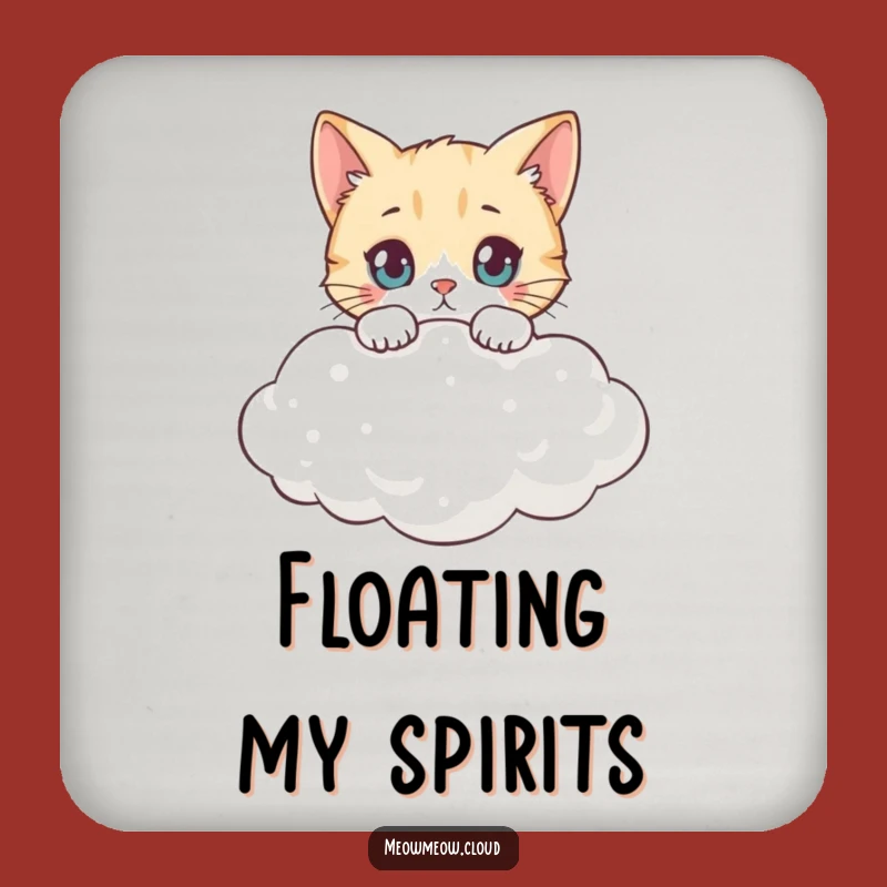 Funny Cat Cloud Drink Coasters: Protect Surfaces with Whimsy!
