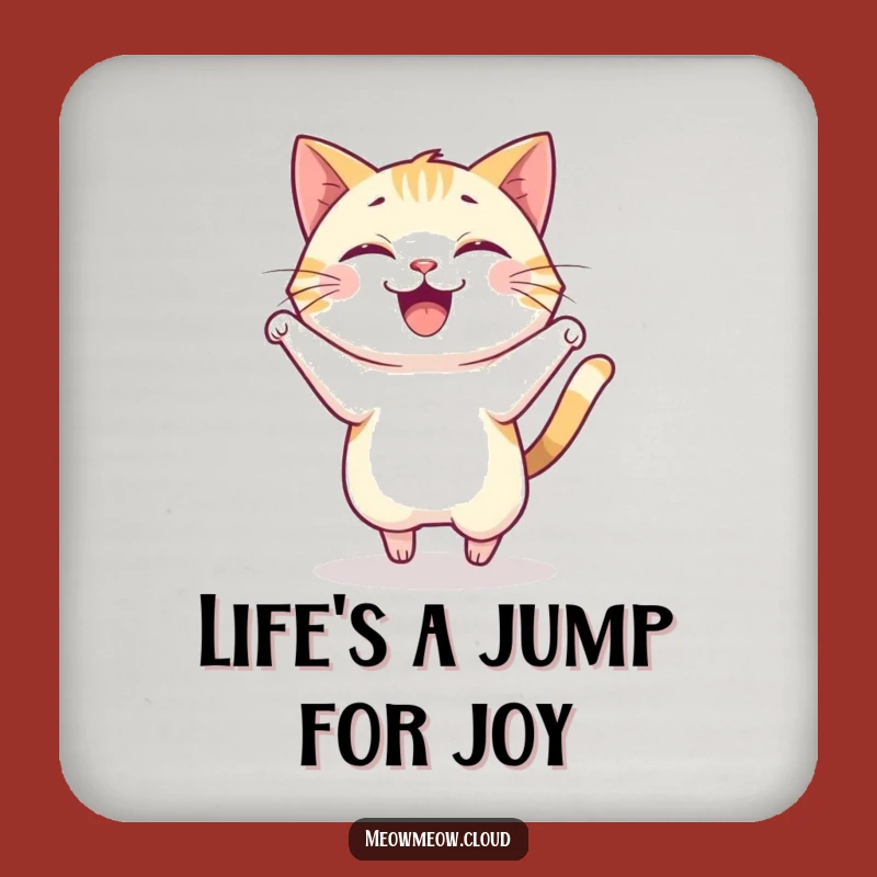 Funny Cat Pounce Drink Coaster: Add Dynamic Flair to Your Table