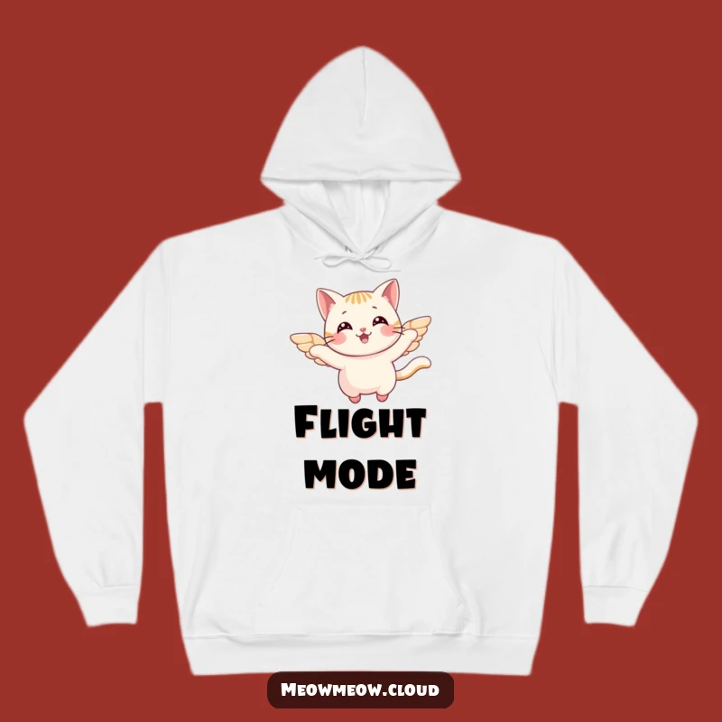 Funny Flying Cat Hoodie: Cozy Wings, Ultimate Gift for Whimsical Cat Fans