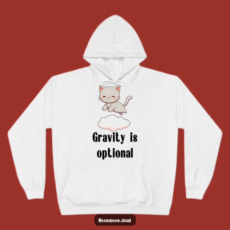 Funny Gray Cat Hoodie - Cozy Cloud Jumper Character