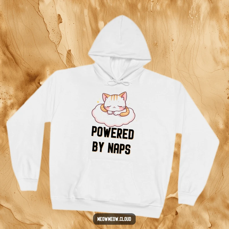 Funny playful cat peacefully napping on a cloud, offering cozy and humorous warmth.