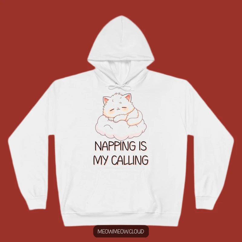 Funny Napping Cat Cloud Hoodie: Cozy Wear for Ultimate Relaxation