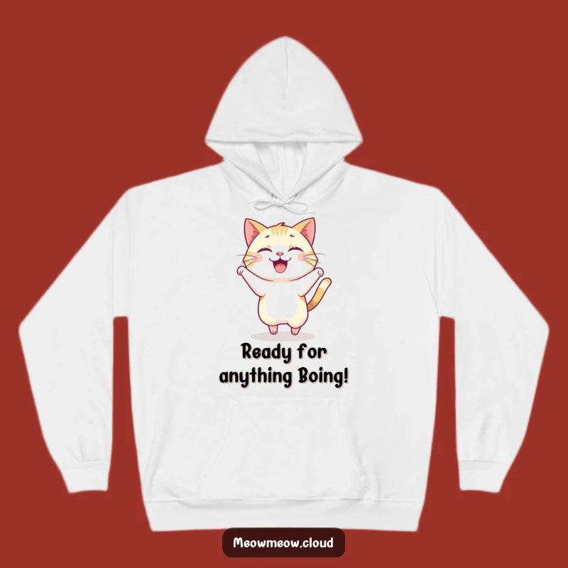Funny Cat Pounce Hoodie: Cozy Comfort for Your Energetic Adventures