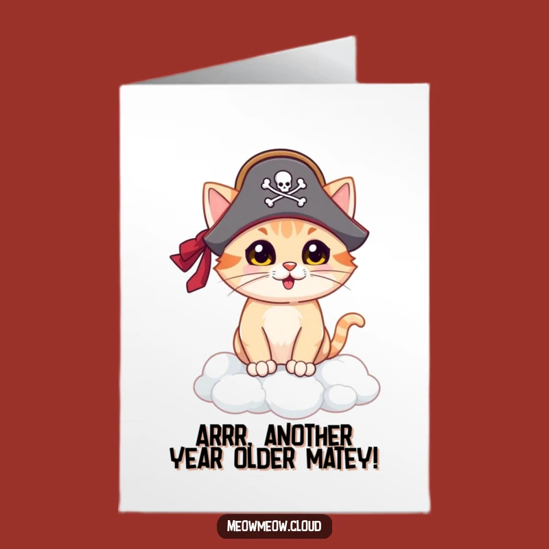Funny Free Printable Pirate Cat Birthday Card - Awesome Downloadable Gift