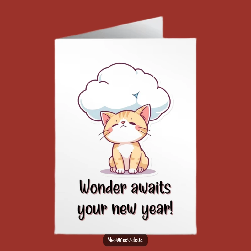 Free Printable Birthday Card: Wondering Cloud Cat - Sweet Downloadable Gift!