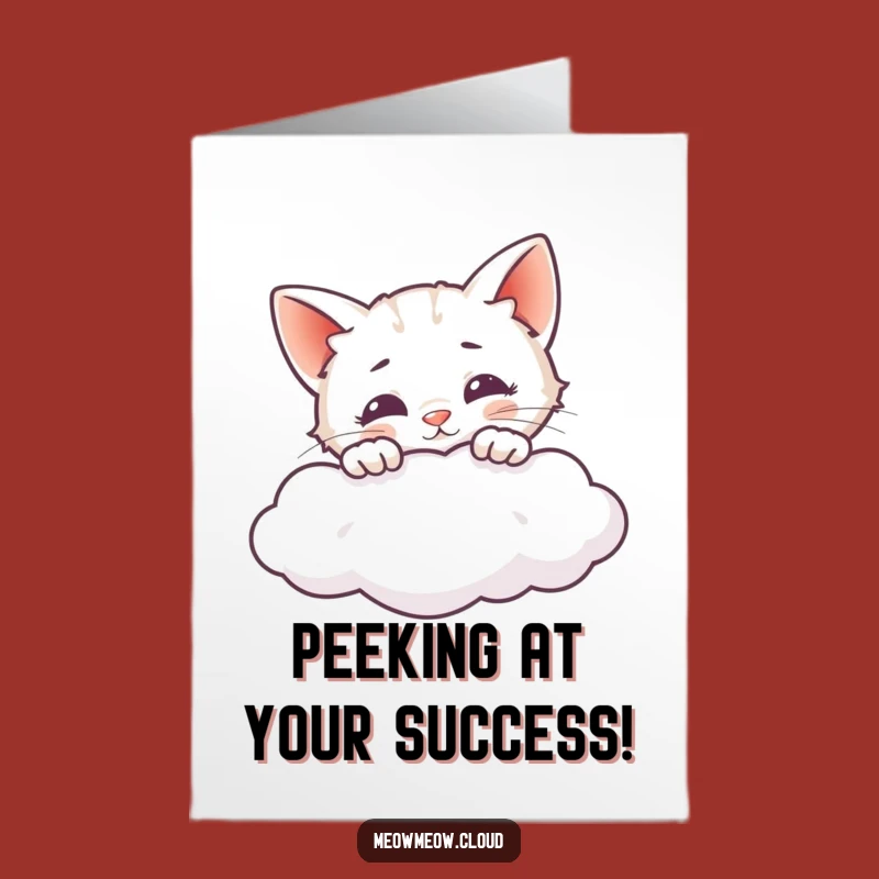 Free Printable Congrats: Peekaboo Cat; Adventurous Downloadable Card