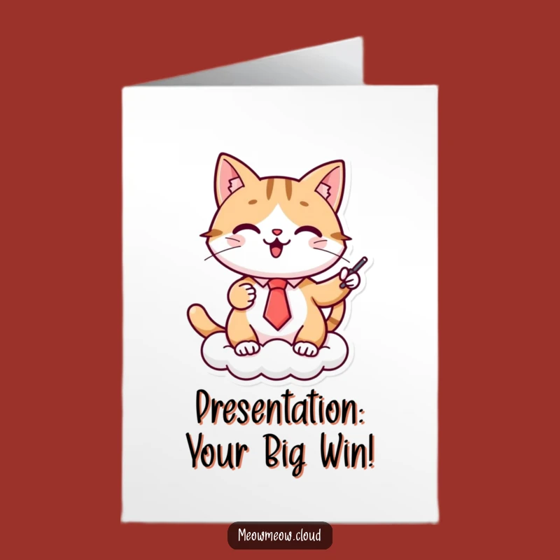 Free Printable Funny Congrats Card: Cat Cloud Speaker - Downloadable Gift