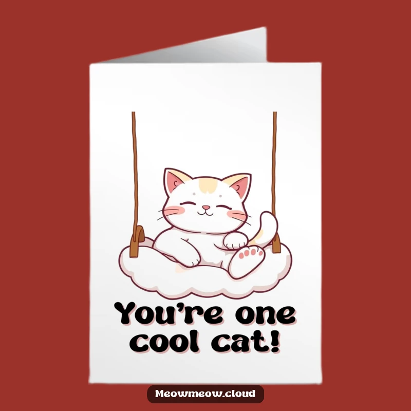 Free Printable Relaxed Cat Congrats Card: Hilarious Downloadable Gift!