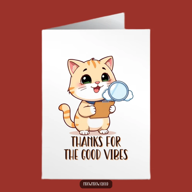 Free Printable Funny Thank You Card: Cat Cloud Study - Downloadable Gift