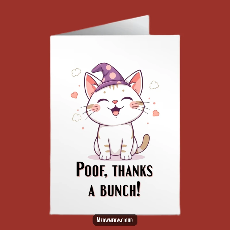 Free Printable Wizard Cat Thank You Card - Charming Downloadable Gift