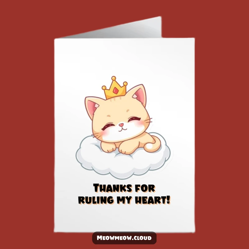 Free Printable Thank You Card: Majestic Cat Thanks You From Cloud Nine