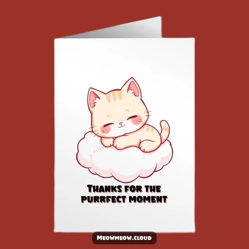 Free Printable Thank You Card: Purring Cloud Cat - Heartfelt Downloadable Gift!