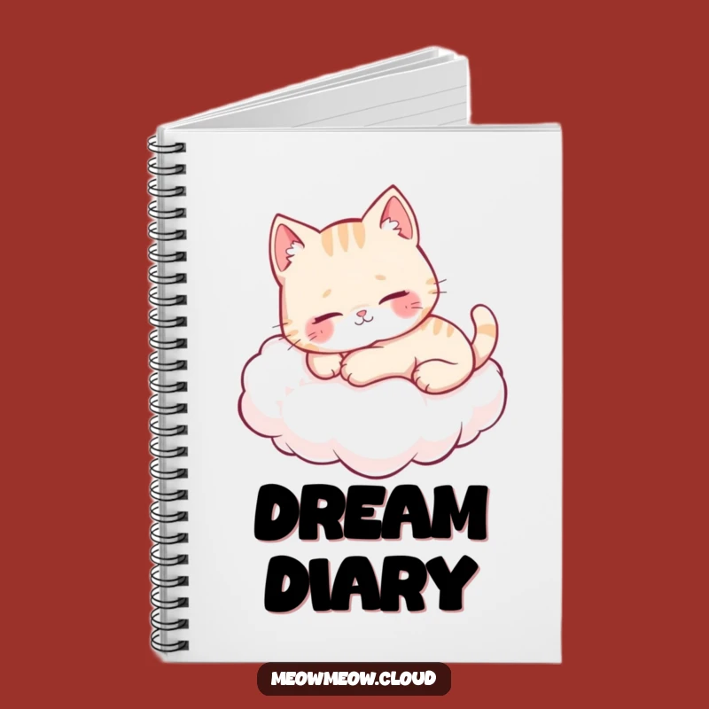Funny Cloud Cat Notebook: Cute Purring Kitty Journal for Sweet Thoughts
