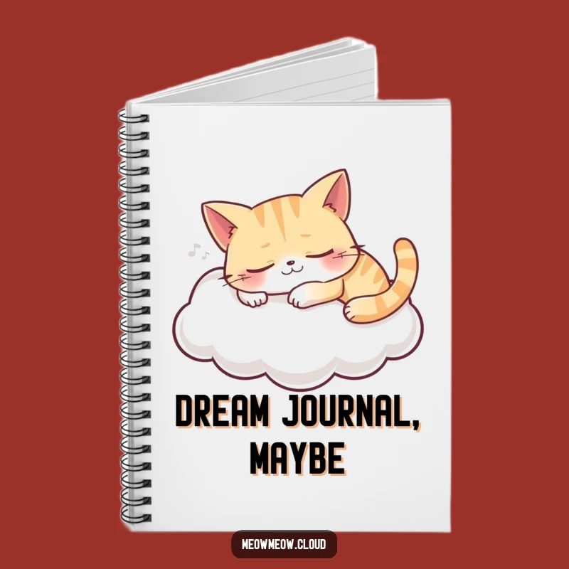 Funny Sleeping Cat Cloud Notebook: Jot Down Dreams in Style