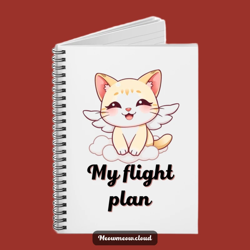 Funny Angel Cat Notebook: Jot Down Your Thoughts with Graceful Serenity