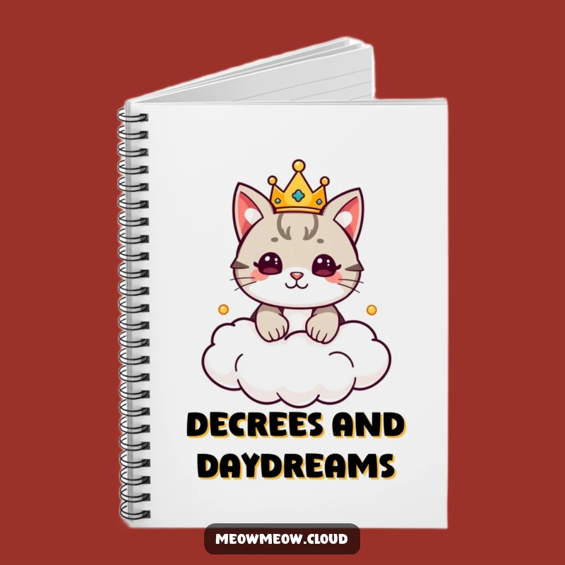 Funny Cat King Notebook - Royal Cloud Kingdom Journal