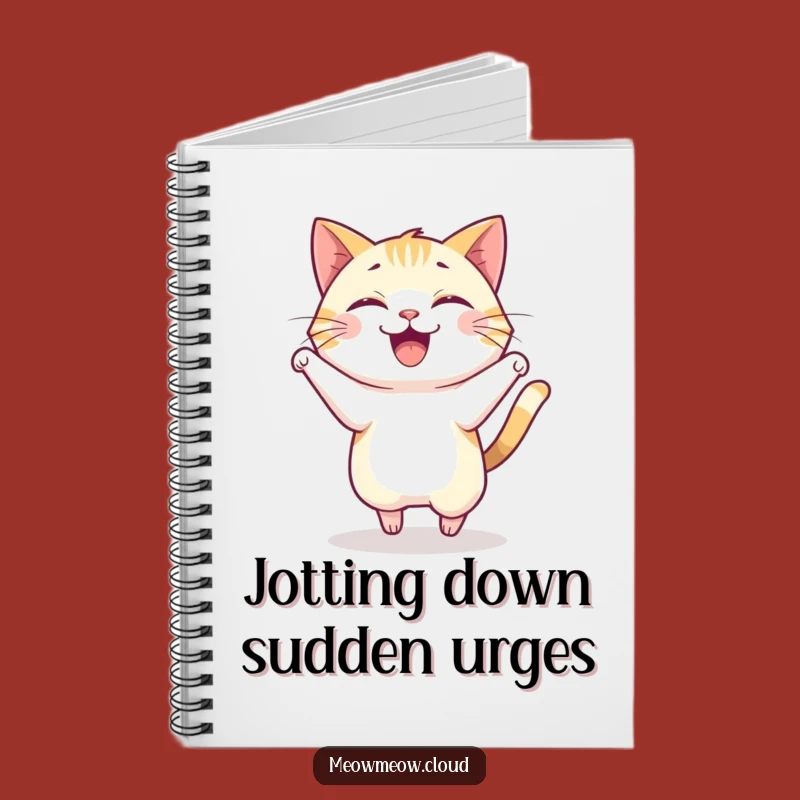 Funny Cat Pounce Notebook: Jot Down Ideas with Energetic Flair