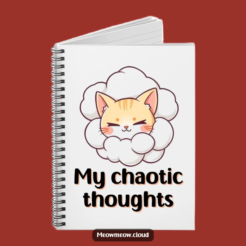 Funny Mischievous Cat Notebook, Cumulonimbus Journal, Perfect Funny Gift