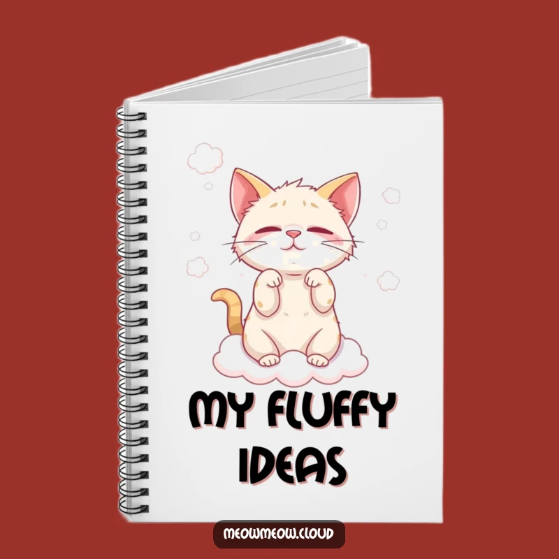 Funny Cat Cloud Wisp Notebook - Mischievous Kitty Journal