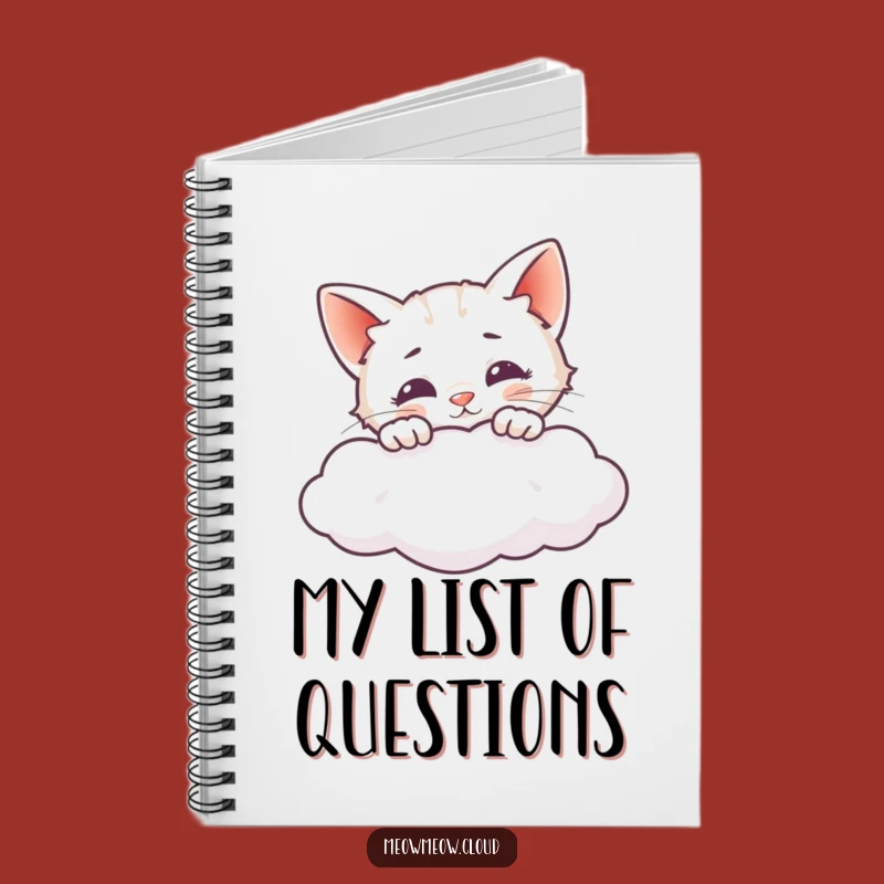 Funny Cat Peeking Cloud Notebook - Journal Your Discoveries Hilariously