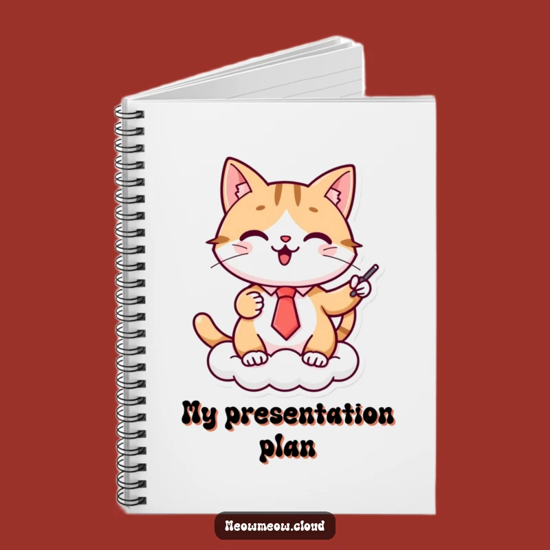 Funny Cat Presenter Notebook: Cloud feline journal, perfect funny gift.