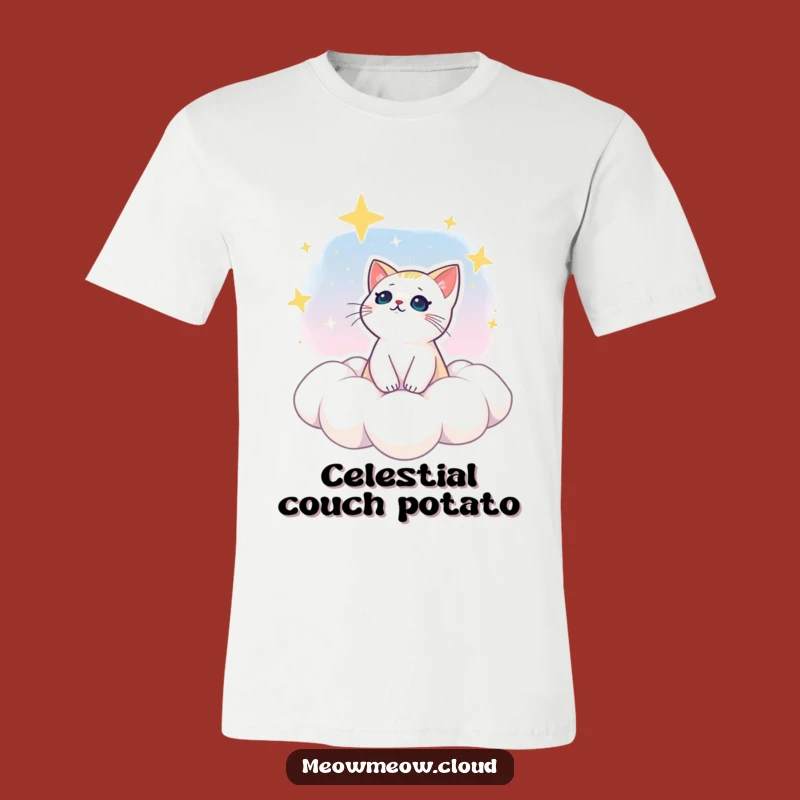 Funny Dreamy Cat Star Gazing T-Shirt: Explore the Universe in Style