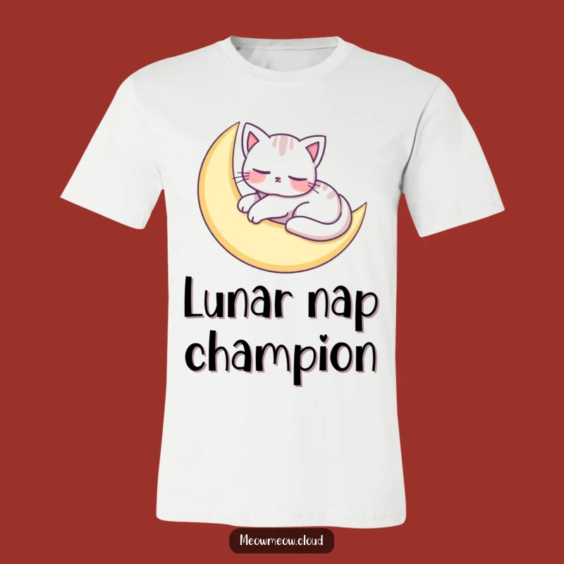 Funny Cat Moon Nap T-Shirt: Relaxing & Cute Feline Tee Gift