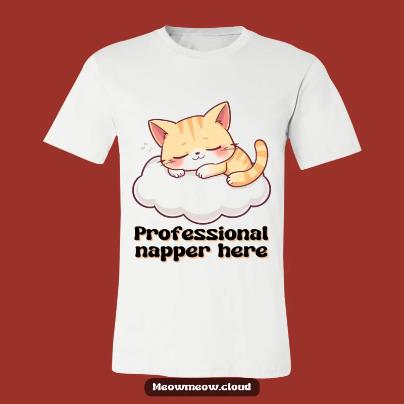 Funny Sleeping Cat Cloud T-Shirt: Nap Time Never Looked So Good