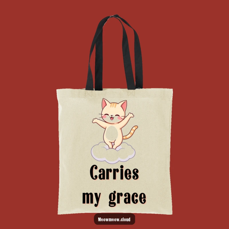 Funny Cat Ballet Tote Bag: Carry Your Pirouettes with Cloud Grace