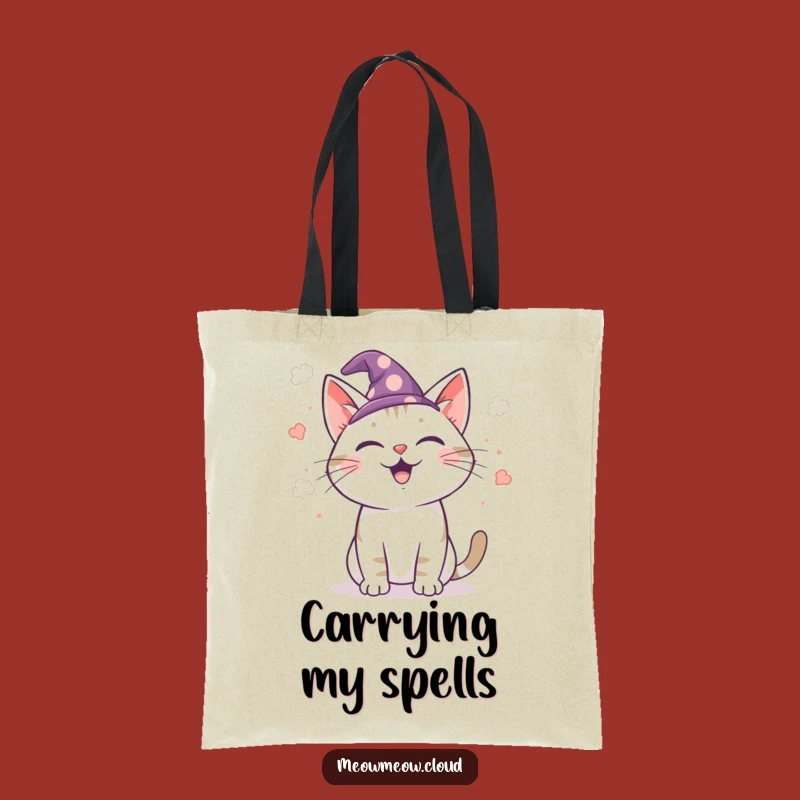 Funny Wizard Cat Tote Bag: Carry Your Charms and Smiles with Enchanting Style