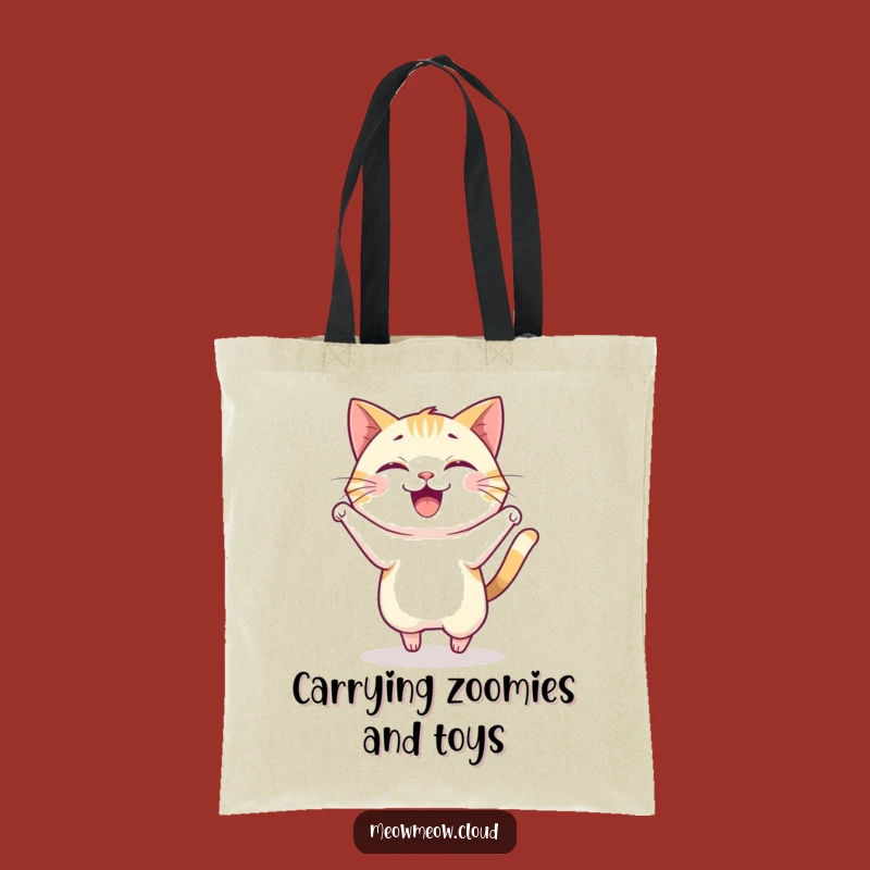 Funny Cat Pounce Tote Bag: Carry Your Playful Spirit Everywhere
